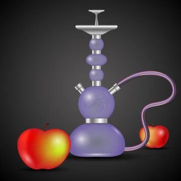 Hookah and apple vector Stock-Illustration