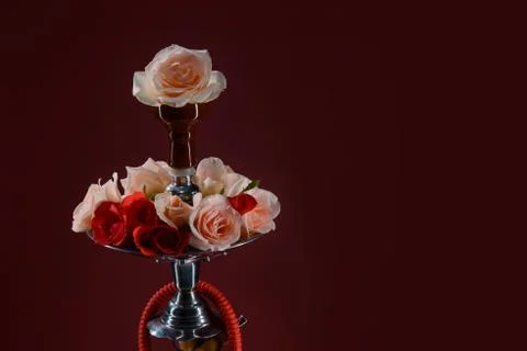 Hookah and rose Stock Photos