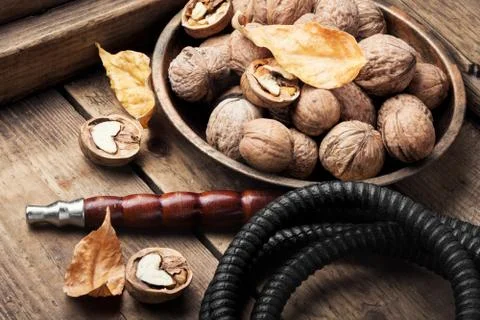 Hookah with aroma walnut Stock Photos