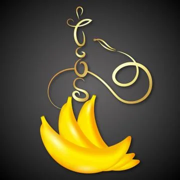 Hookah banana vector Stock Illustration