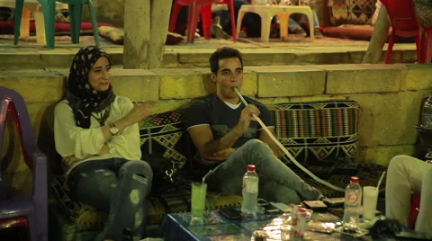 Hookah Bar In Egypt, Cairo Stock Footage 58312541