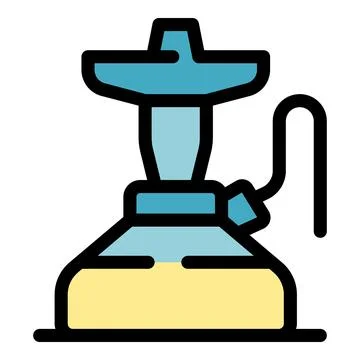 Hookah bar equipment representing relaxation and traditional middle eastern.. Stock Illustration