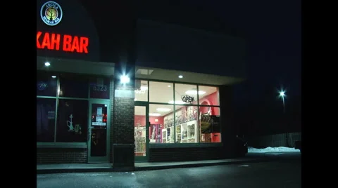 Hookah Bar Front View Outside 動画素材 1105600