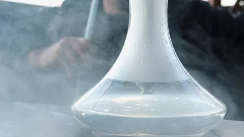 Hookah base with dense smoke around Stock Footage 299933724