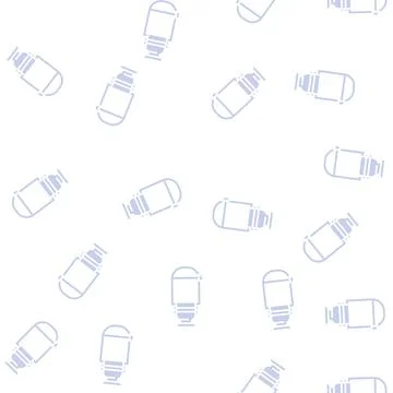 Hookah Basket glyph seamless pattern Stock Illustration