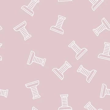 Hookah bowl line seamless pattern Stock Illustration