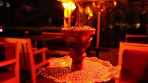 Hookah From Cafe Vídeos de archivo 70253268