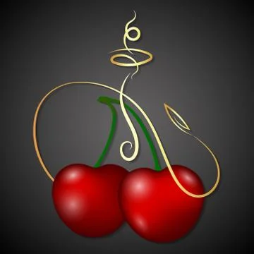 Hookah cherry vector Illustrazione stock