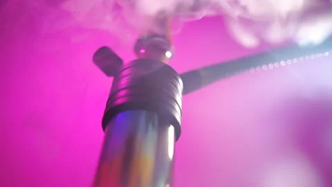 Hookah close up on a pink background Stock Footage 171765365