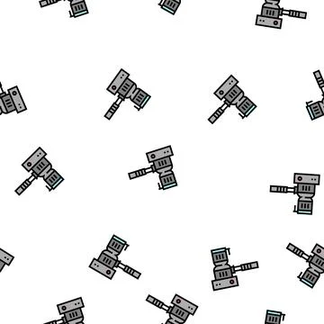 Hookah coal burner vector seamless pattern Stock Illustration