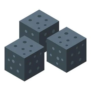 Hookah coal cubes icon isometric vector. Shisha stack Stock Illustration