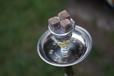 Hookah with coals Stock Photos