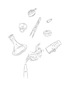 Hookah collection light Stock Illustration