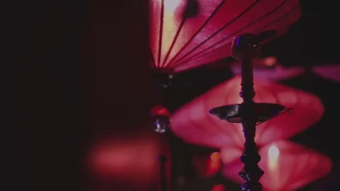 Hookah in a dimly lit room Video stock 76491557