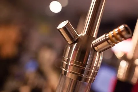 Hookah elements, polished steel Stock Photos