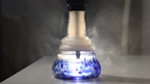 Hookah flask with water. hookah smoke Stock Footage 283918443