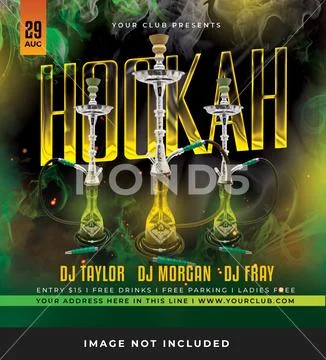 Hookah Flyer Modello PSD