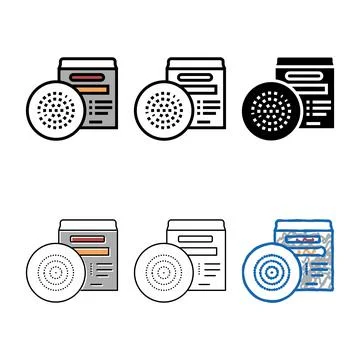 Hookah foil color icon range vector Stock Illustration