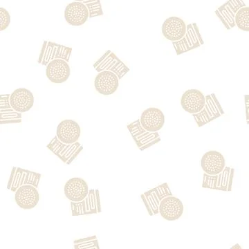 Hookah foil glyph seamless pattern Stock Illustration