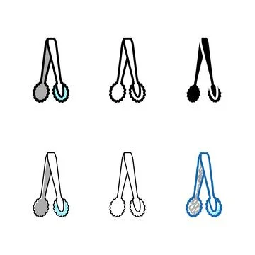 Hookah forceps edition color icon vector Stock Illustration
