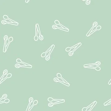 Hookah forceps line seamless pattern Stock Illustration