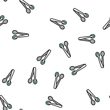 Hookah forceps vector seamless pattern Stock Illustration