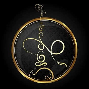 Hookah golden symbol vector Stock Illustration