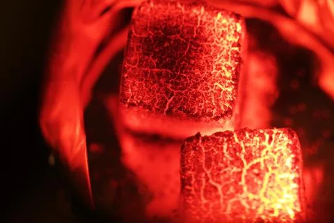 Hookah hot coals Stock Photos