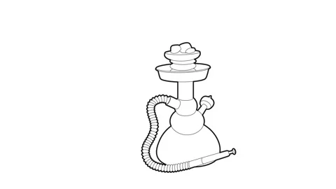 Hookah icon animation Stock Footage 161043557
