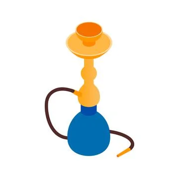 Hookah icon, isometric 3d style Illustrazione stock