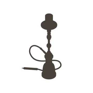 Hookah icon on white background. Vector illustration in trendy flat style. EPS Stock Illustration