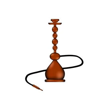 Hookah icon on white. Stock Illustration