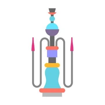 Hookah isolated. Device for smoking on white background Stock Illustration
