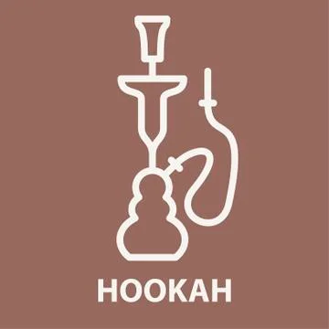 Hookah logo template Stock Illustration