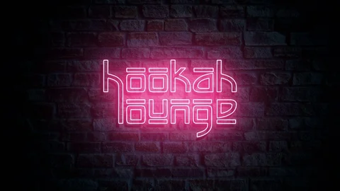 Hookah lounge. Animated text Stock Footage 122595612