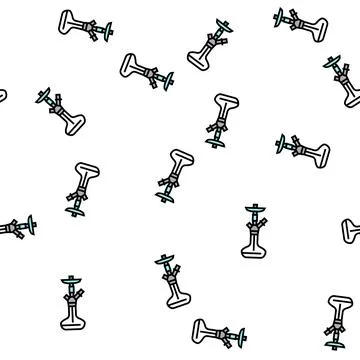 Hookah modern vector seamless pattern イラスト素材