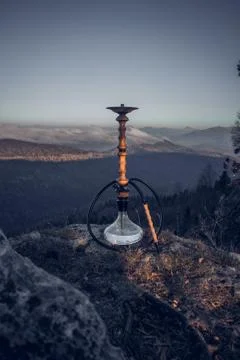 Hookah in the mountain Stock Photos