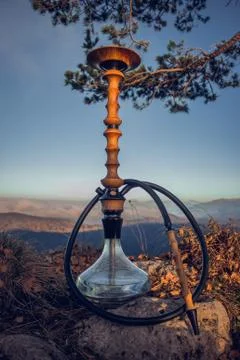 Hookah in the mountain Stock Photos
