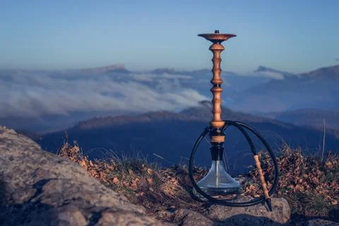 Hookah in the mountain Stock Photos