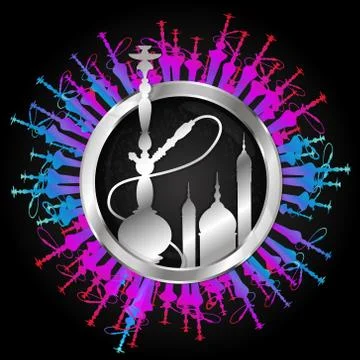 Hookah multicolored abstraction Stock Illustration