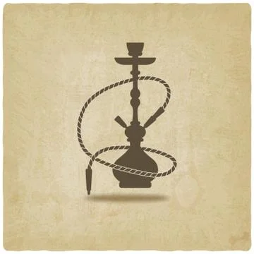 Hookah old background Stock Illustration