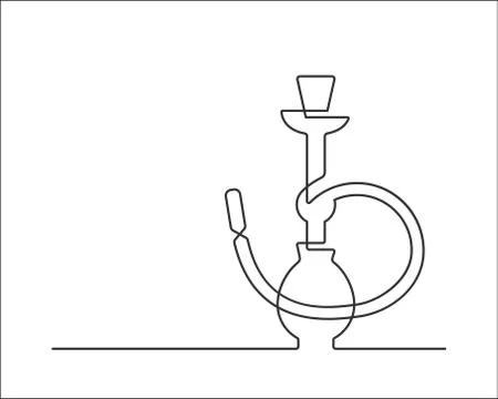 Hookah one line Stock Illustration