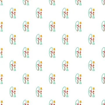 Hookah pattern, cartoon style Illustrazione stock