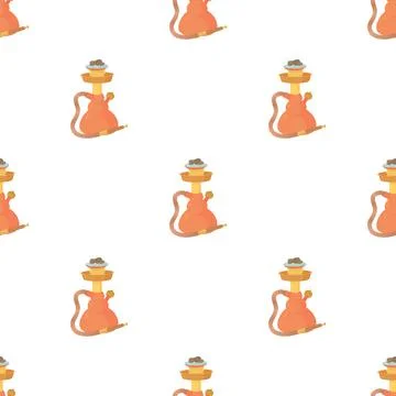 Hookah pattern seamless vector Stock Illustration