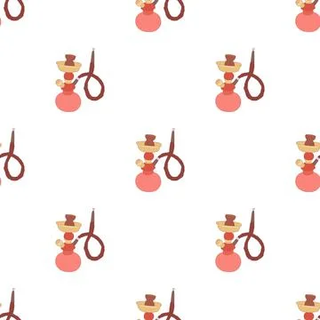 Hookah pattern seamless vector Stock Illustration