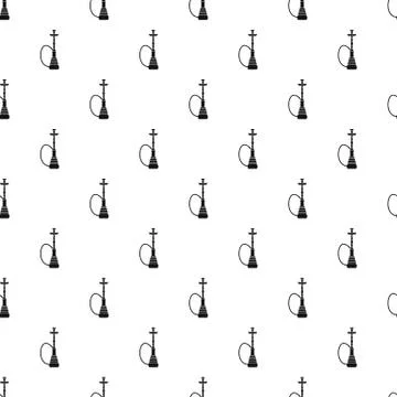 Hookah pattern, simple style Stock Illustration