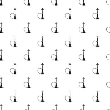 Hookah pattern vector Stock Illustration