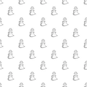 Hookah pattern vector seamless Stock Illustration