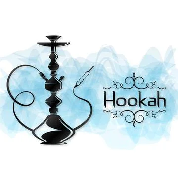 Hookah for relaxation silhouette pattern Stock Illustration