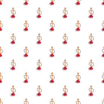 Hookah shisha nargile seamless pattern background design Stock Illustration